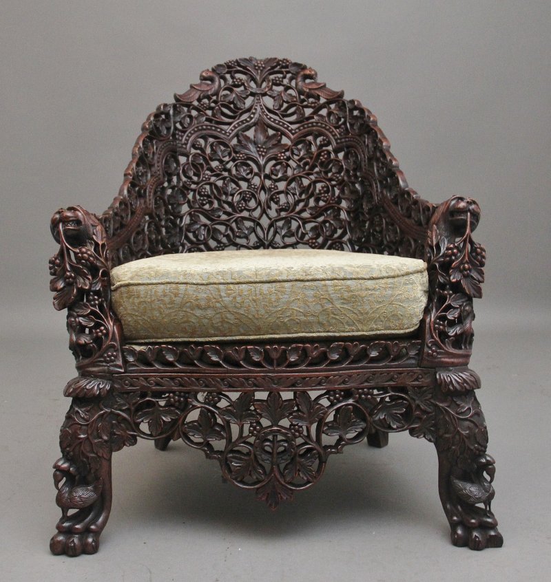 19th Century Anglo-Indian armchair