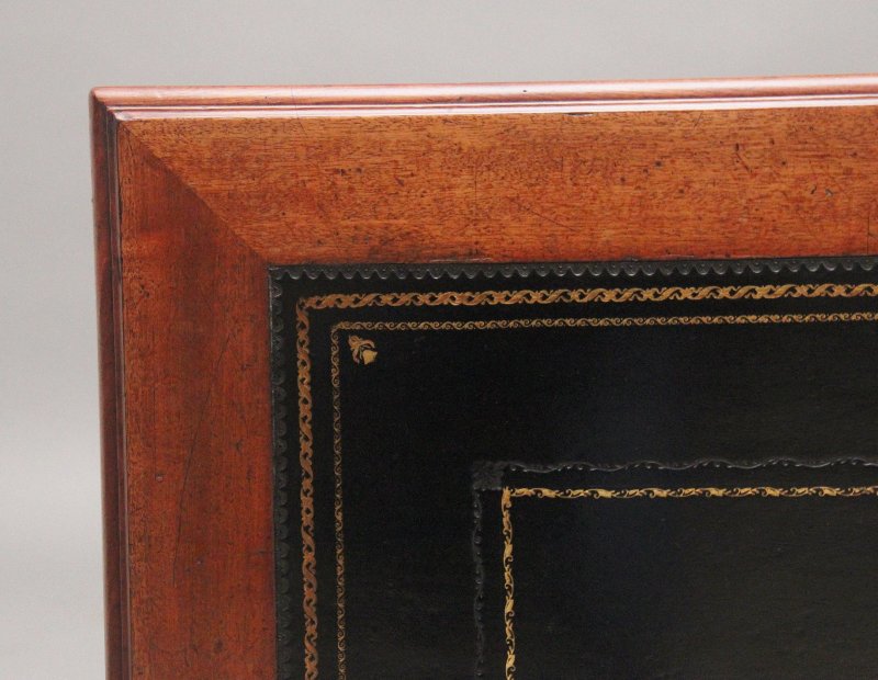 19th Century mahogany two drawer writing table