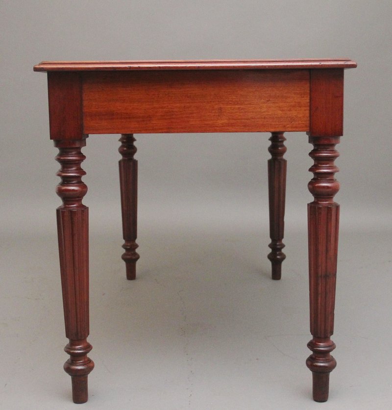 19th Century mahogany two drawer writing table