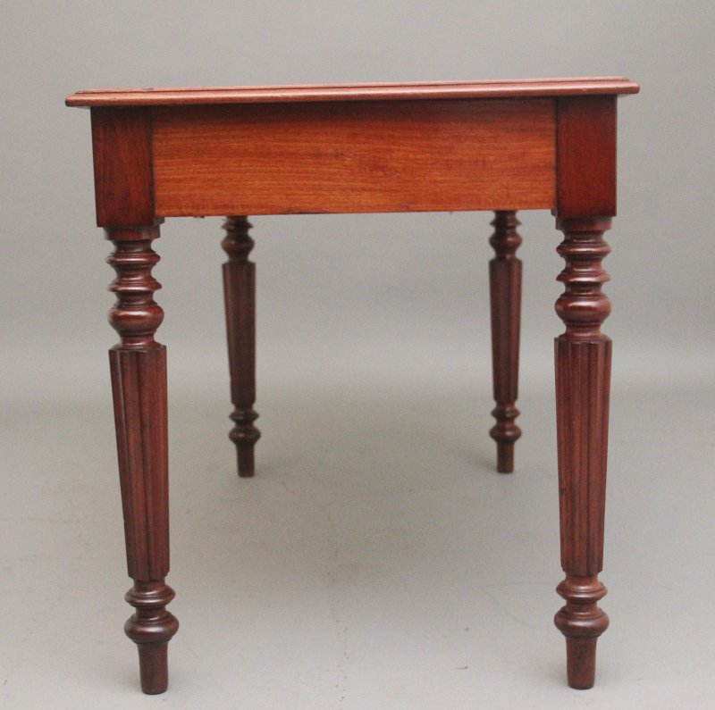 19th Century mahogany two drawer writing table