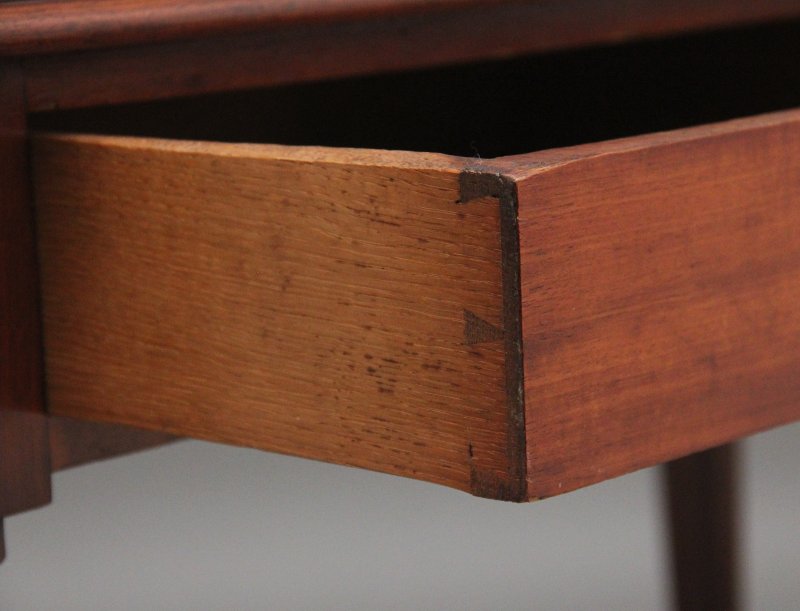 19th Century mahogany two drawer writing table