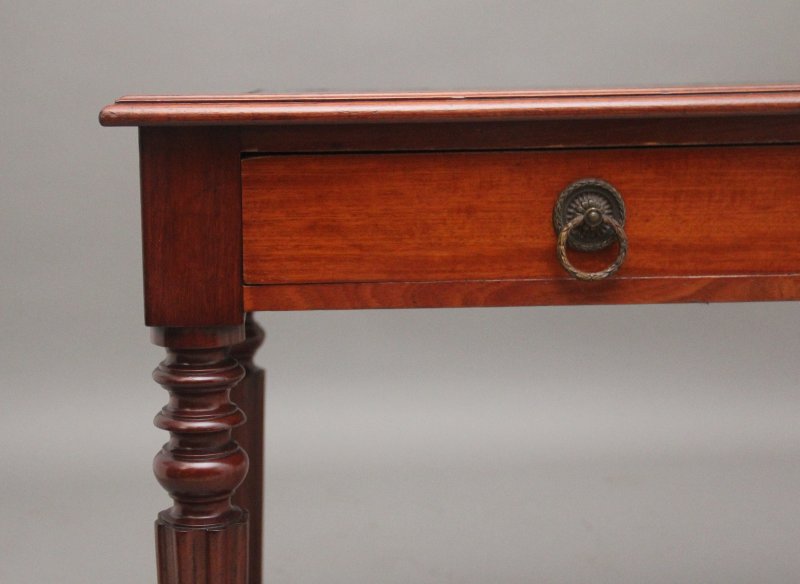 19th Century mahogany two drawer writing table