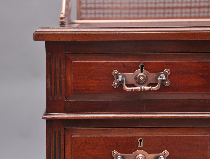 19th Century walnut pedestal desk