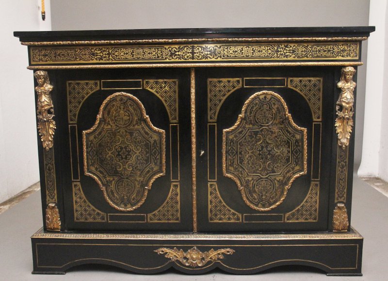 19th Century ebonised boulle cabinet