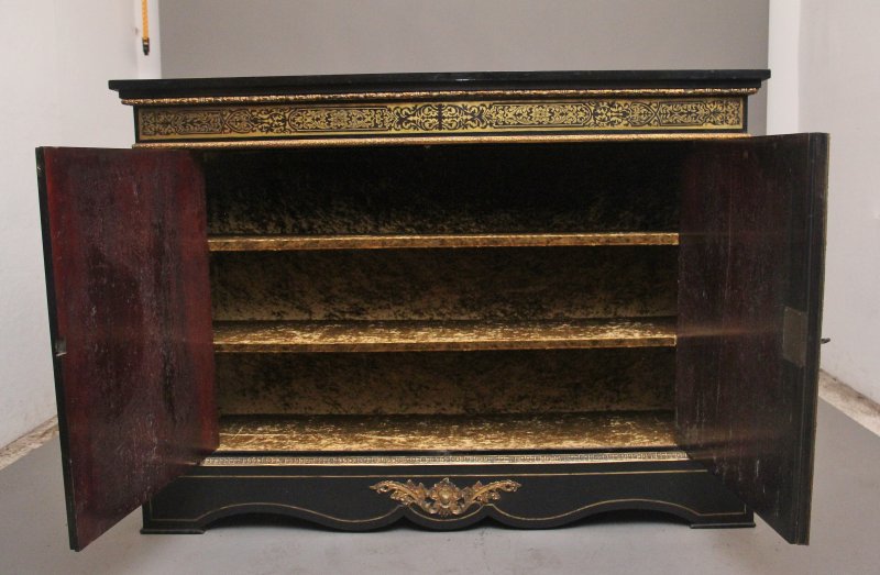 19th Century ebonised boulle cabinet