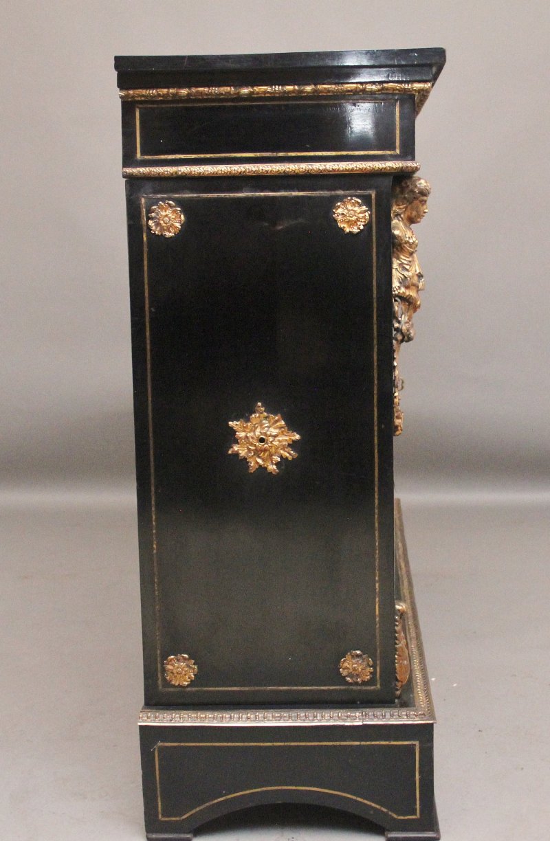 19th Century ebonised boulle cabinet