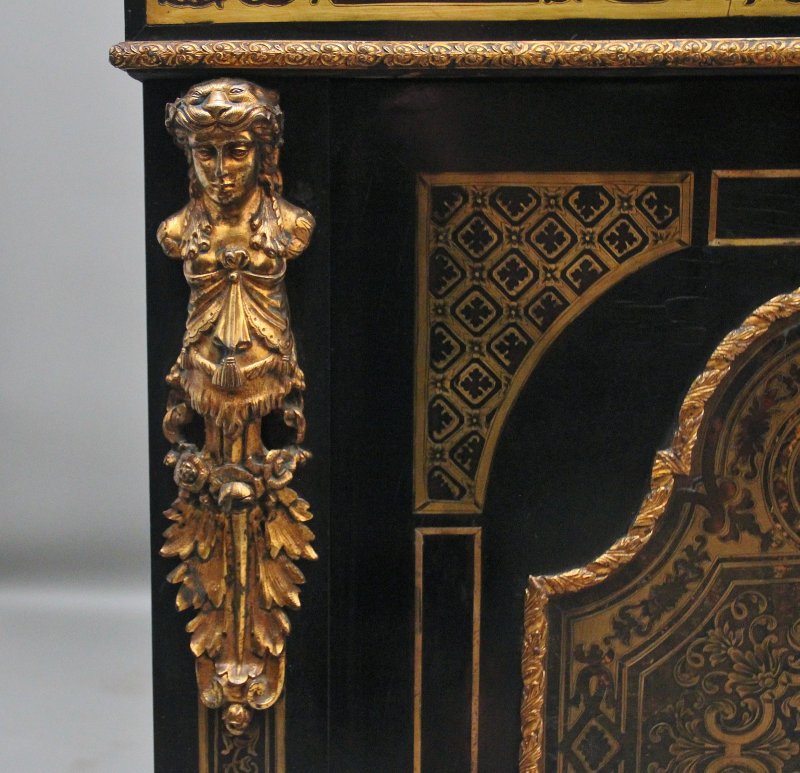 19th Century ebonised boulle cabinet