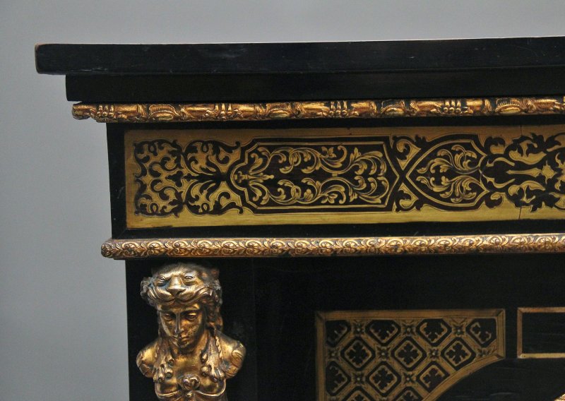19th Century ebonised boulle cabinet