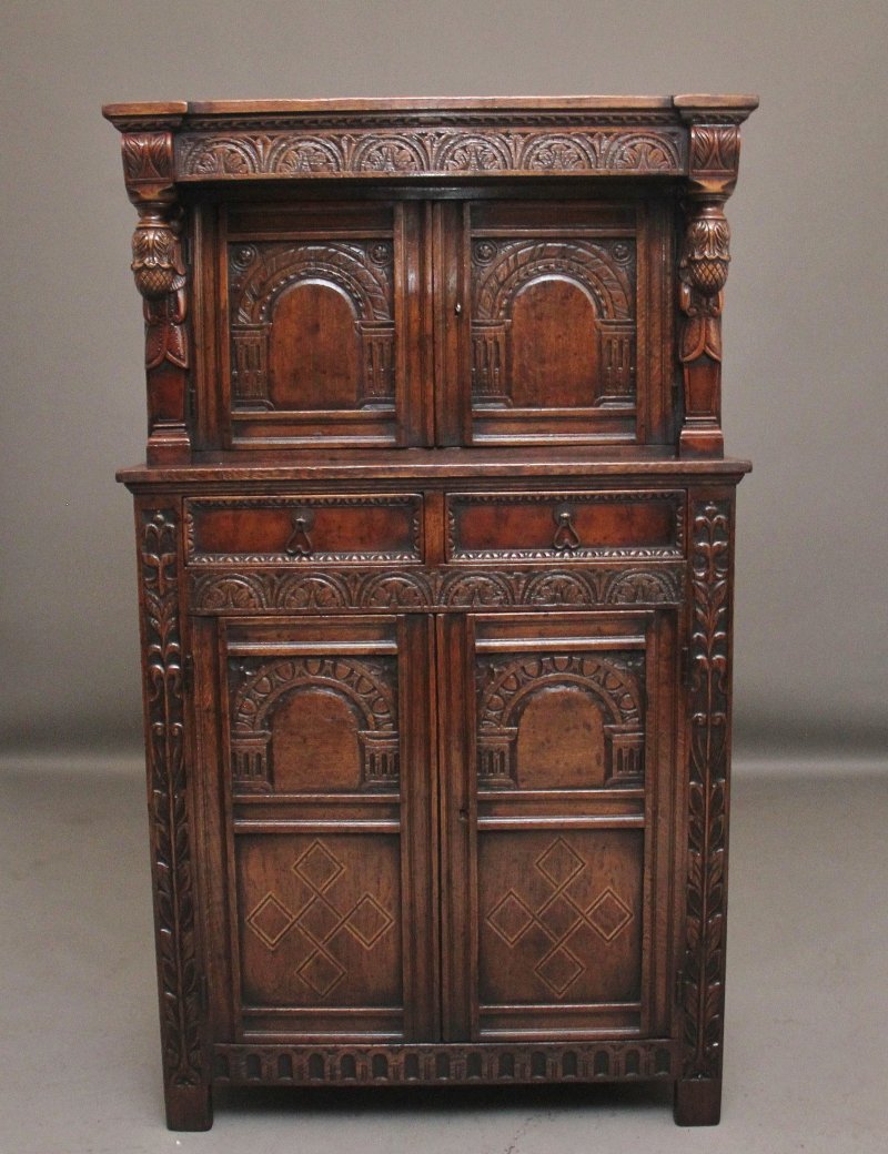 Early 20th Century oak court cupboard