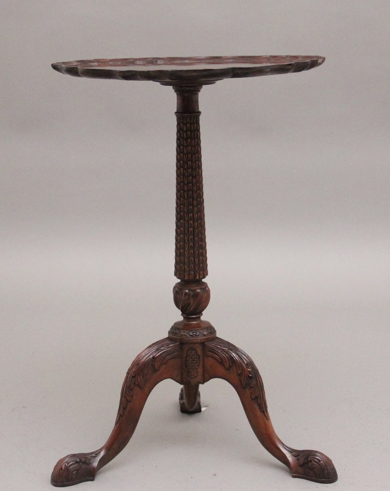 Early 20th Century carved mahogany wine table