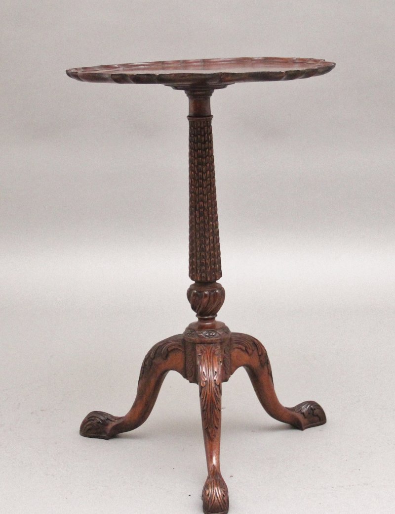 Early 20th Century carved mahogany wine table