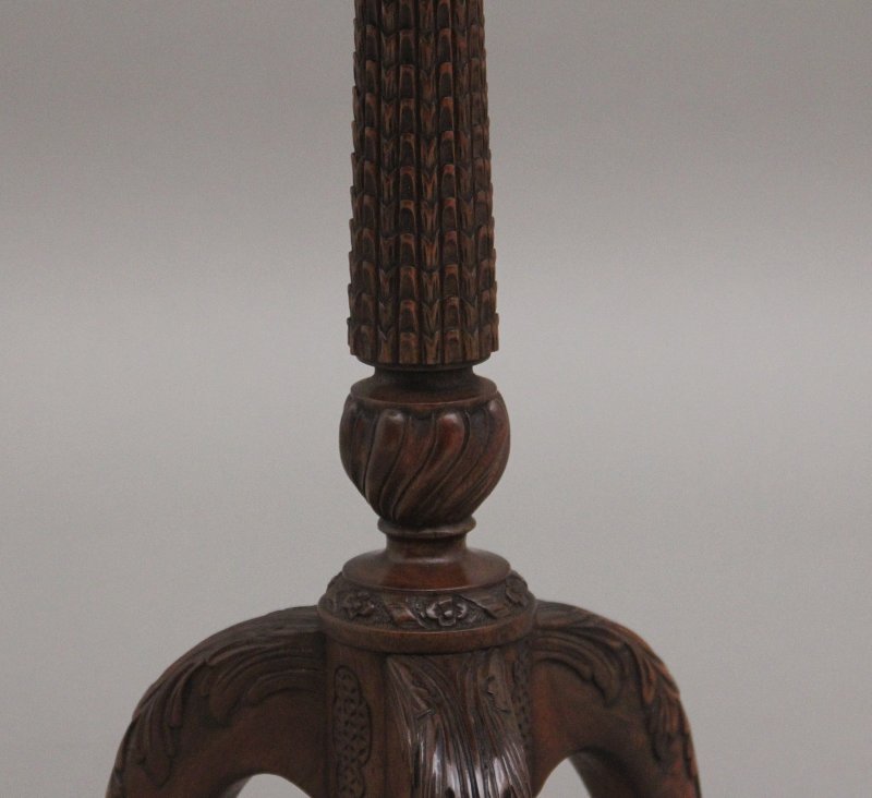 Early 20th Century carved mahogany wine table