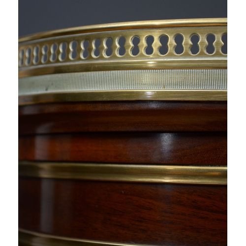 A Beautiful 19th Century Mahogany & Brass Mounted Display Cabinet.