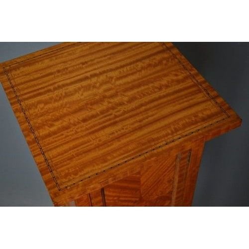 An Unusual Satinwood Stand, Having Boxwood And Ebony String Inlay To Top.