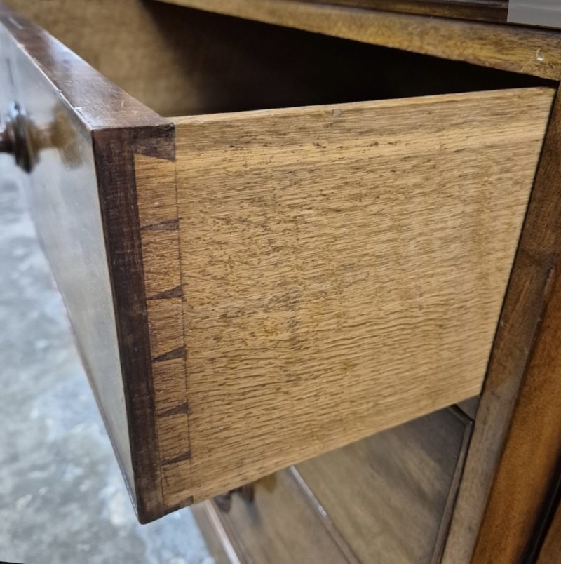 Georgian mahogany breakfront wardrobe