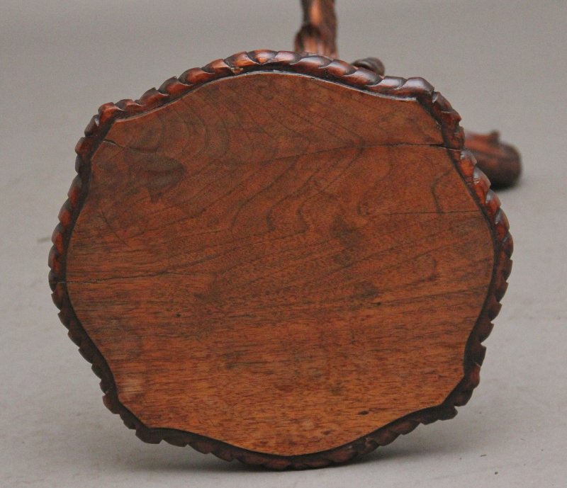 19th Century Italian carved walnut torcher
