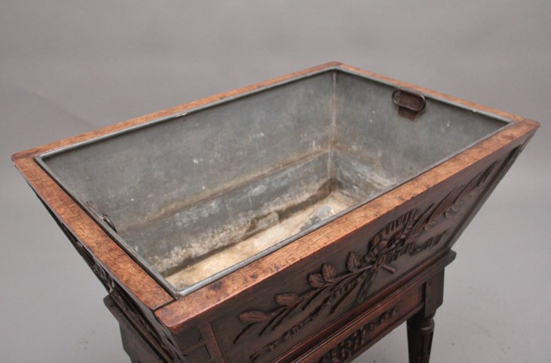 18th Century French walnut wine cooler