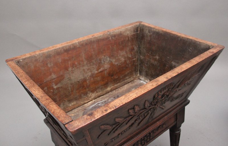 18th Century French walnut wine cooler