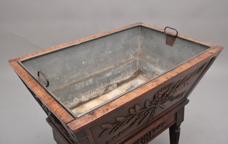 18th Century French walnut wine cooler