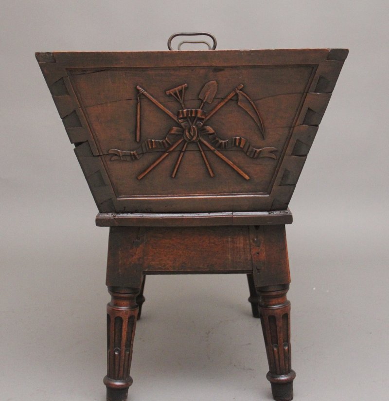 18th Century French walnut wine cooler