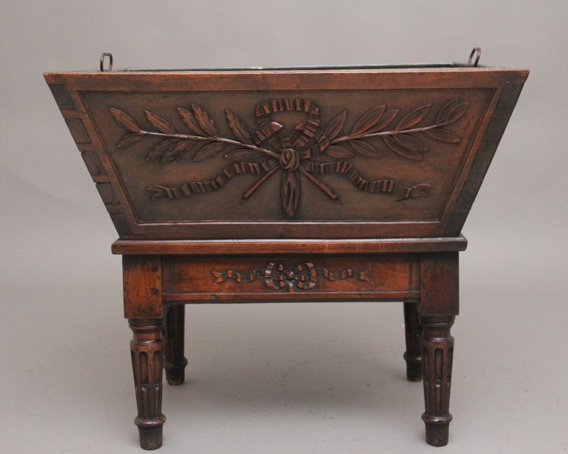18th Century French walnut wine cooler