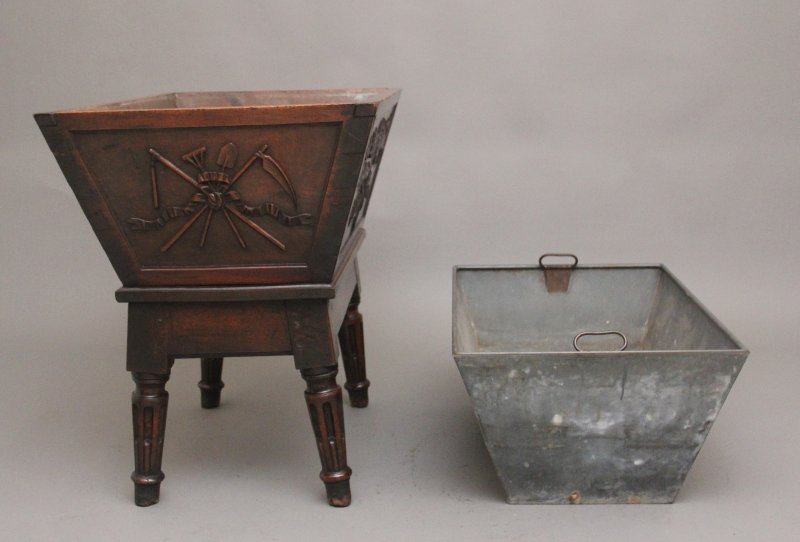 18th Century French walnut wine cooler
