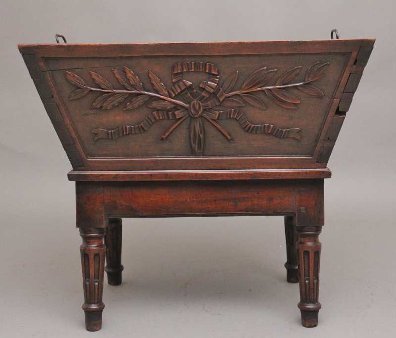 18th Century French walnut wine cooler
