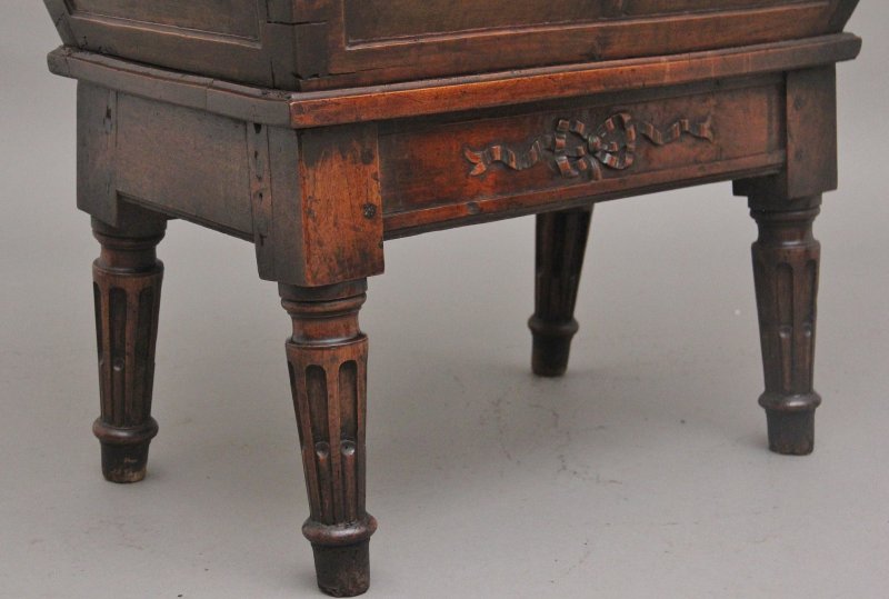 18th Century French walnut wine cooler