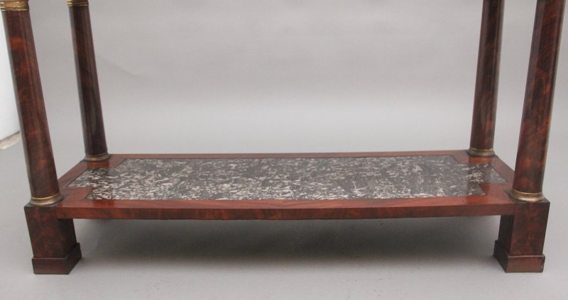 19th Century marble top mahogany console table