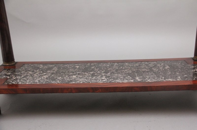 19th Century marble top mahogany console table