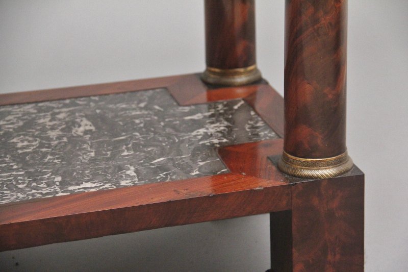 19th Century marble top mahogany console table