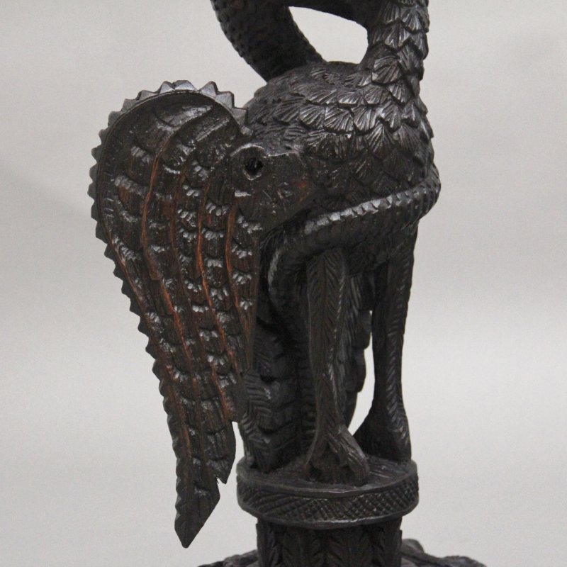 Pair 19th Century Anglo Indian carved torchers