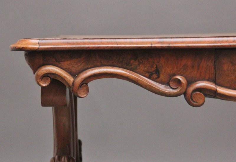19th Century burr walnut centre table