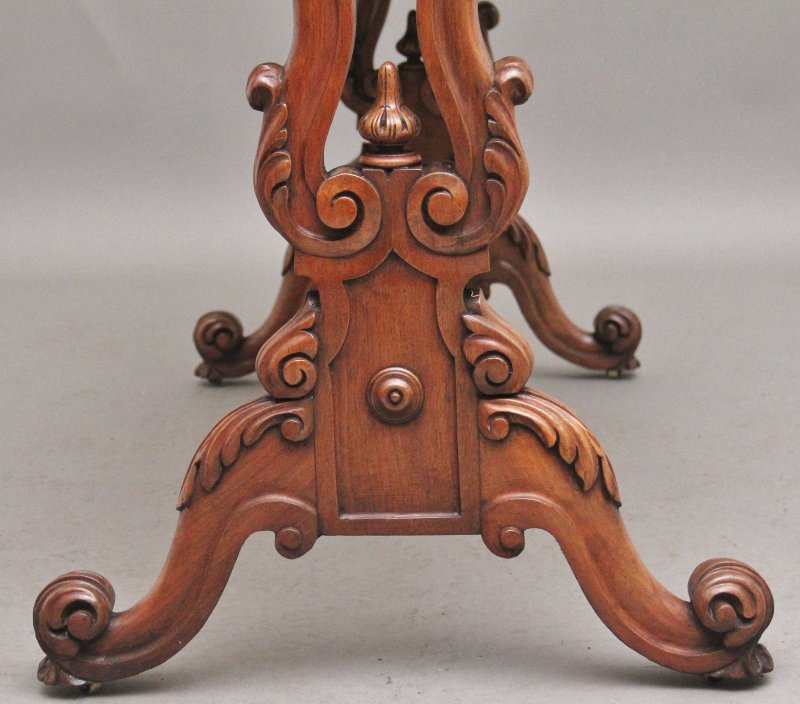 19th Century burr walnut centre table
