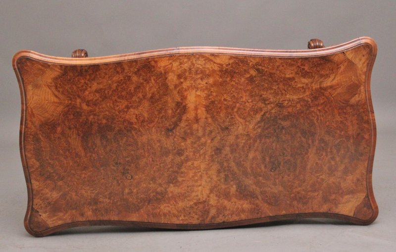 19th Century burr walnut centre table