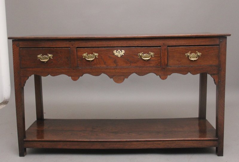 19th Century oak dresser base