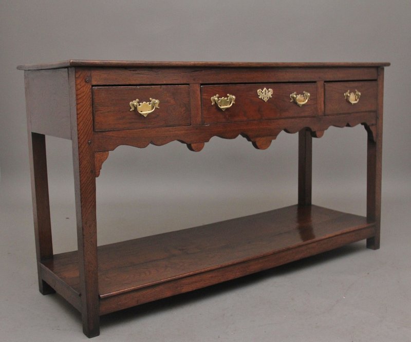 19th Century oak dresser base