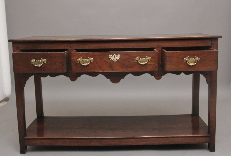 19th Century oak dresser base