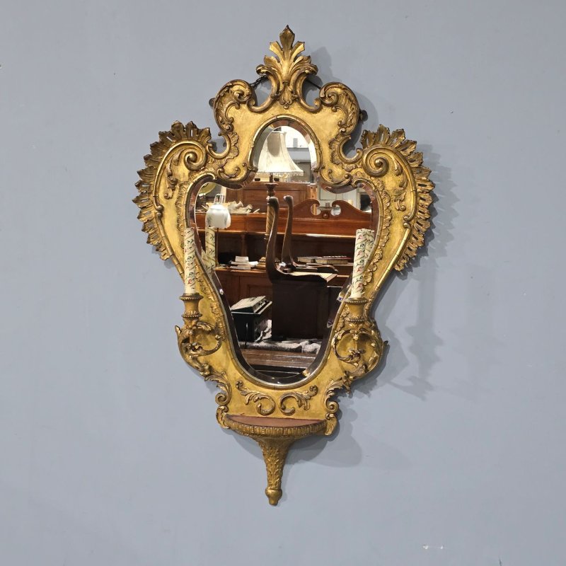 Excellent Gilt Girondelle Wall Mirror