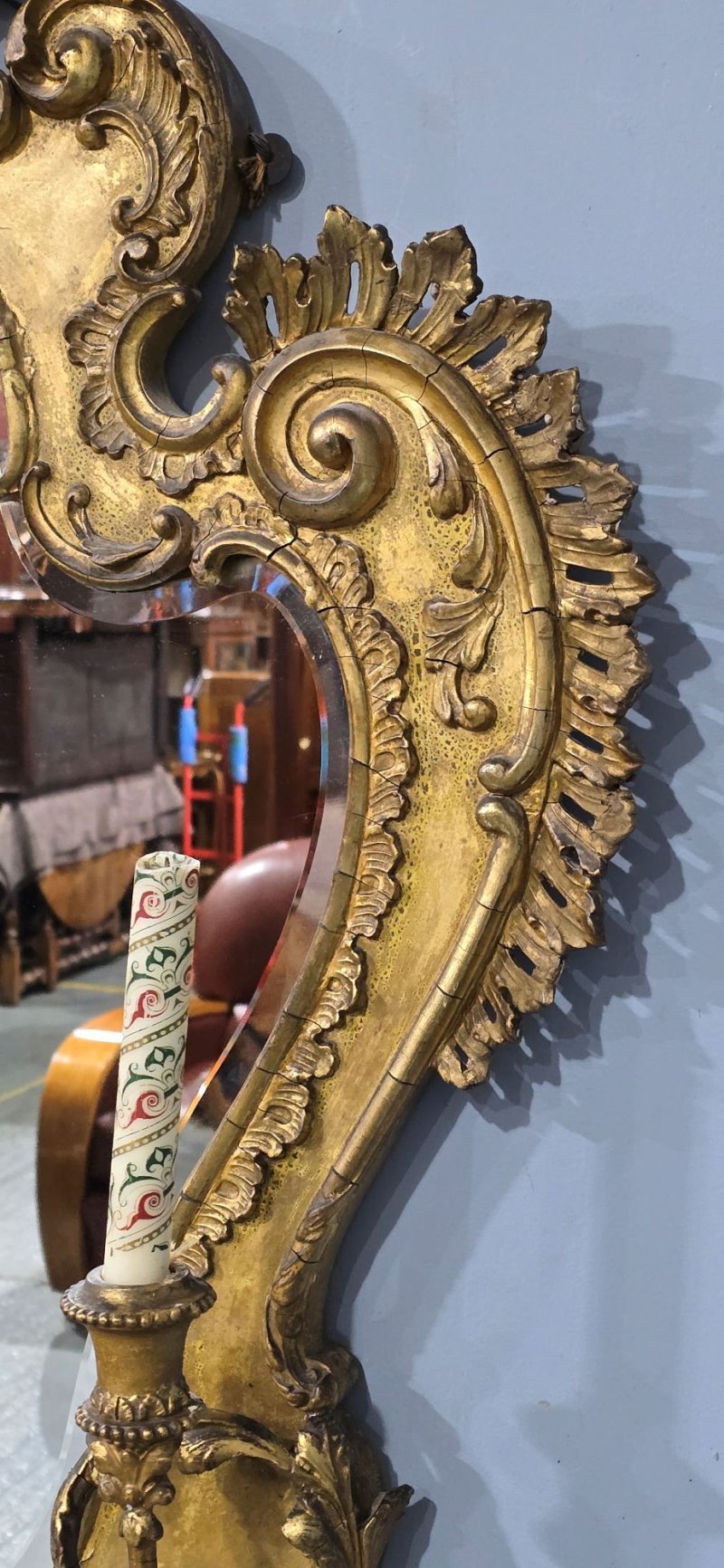 Excellent Gilt Girondelle Wall Mirror