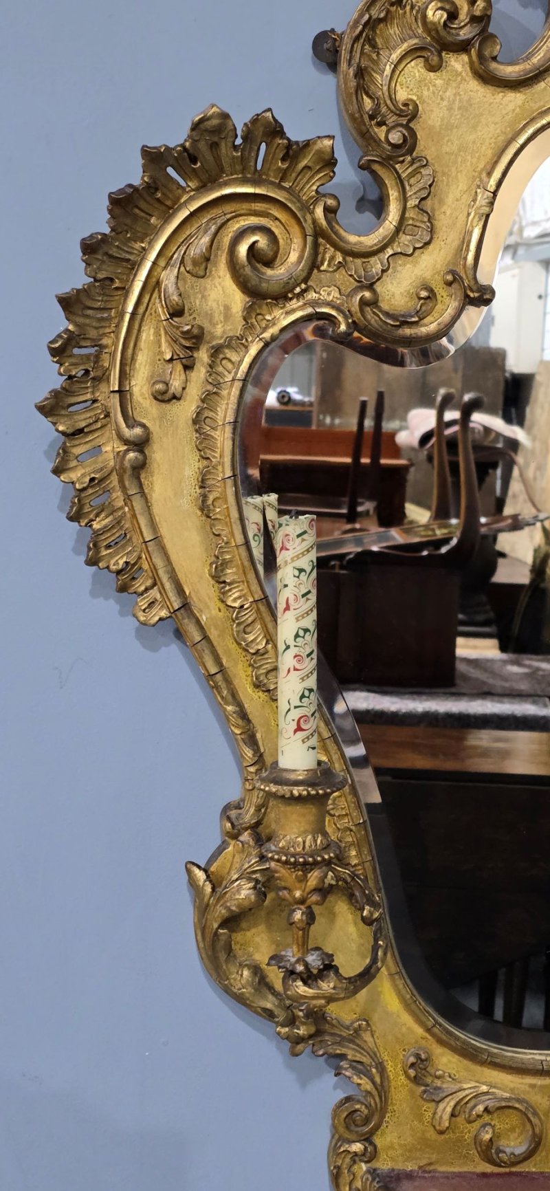 Excellent Gilt Girondelle Wall Mirror