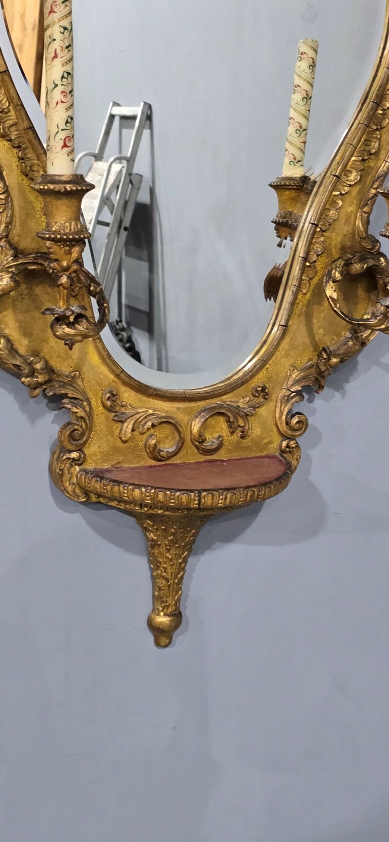 Excellent Gilt Girondelle Wall Mirror