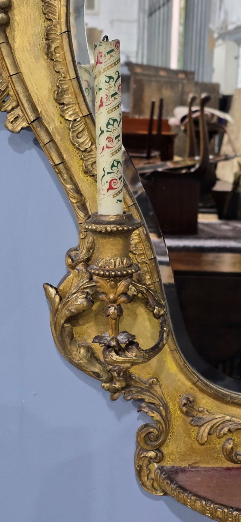 Excellent Gilt Girondelle Wall Mirror