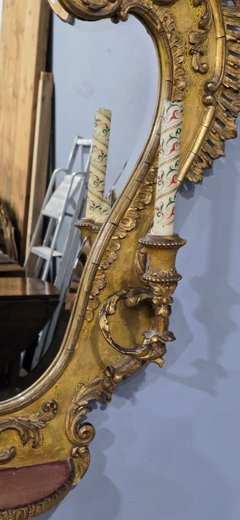 Excellent Gilt Girondelle Wall Mirror