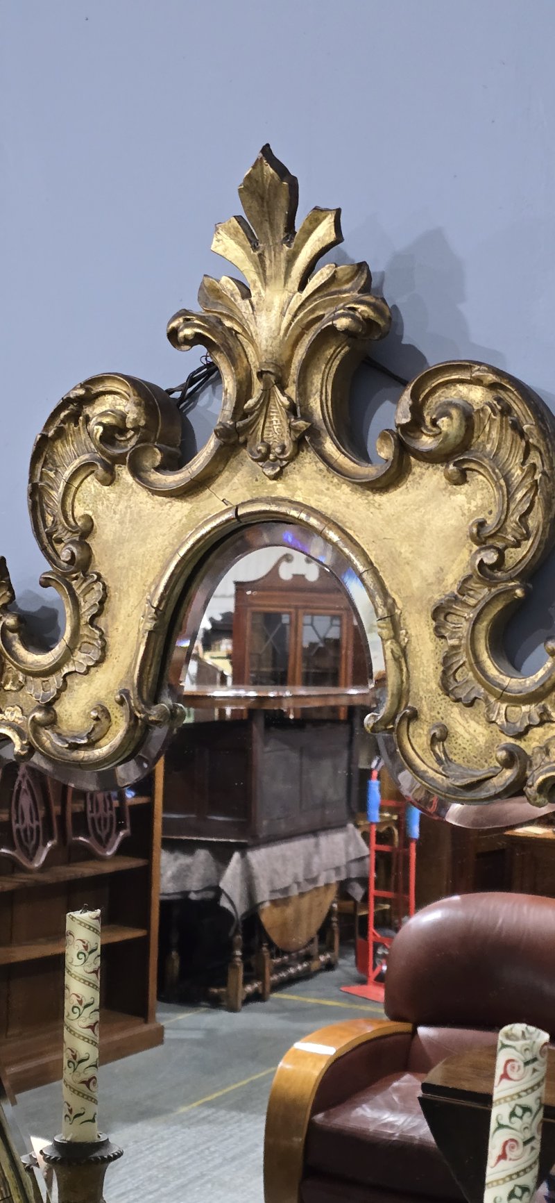 Excellent Gilt Girondelle Wall Mirror