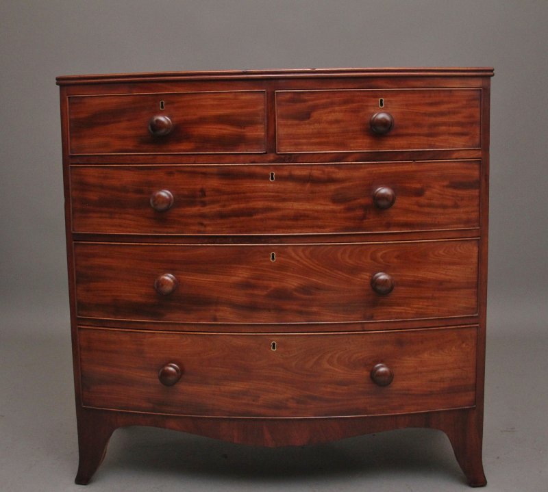 Early 19th Century mahogany bowfront chest