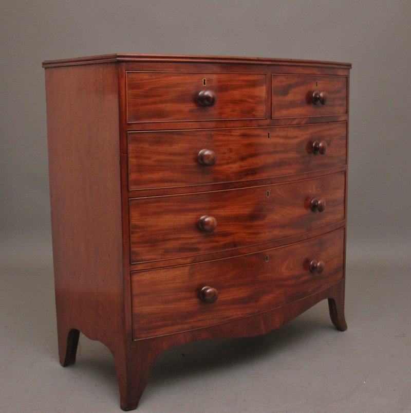 Early 19th Century mahogany bowfront chest