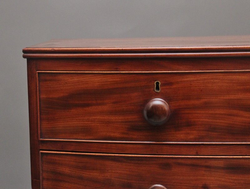 Early 19th Century mahogany bowfront chest