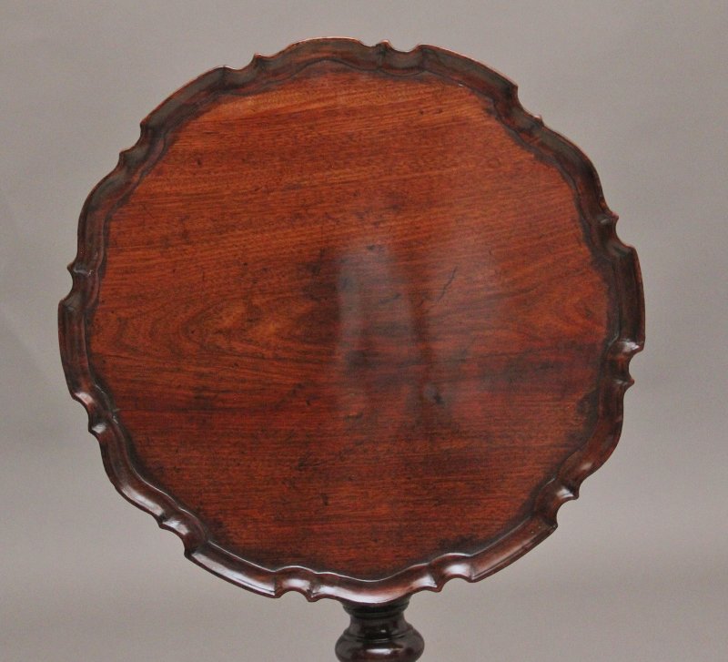 18th Century carved mahogany tripod table