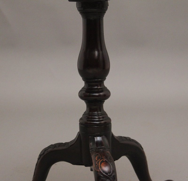 18th Century carved mahogany tripod table